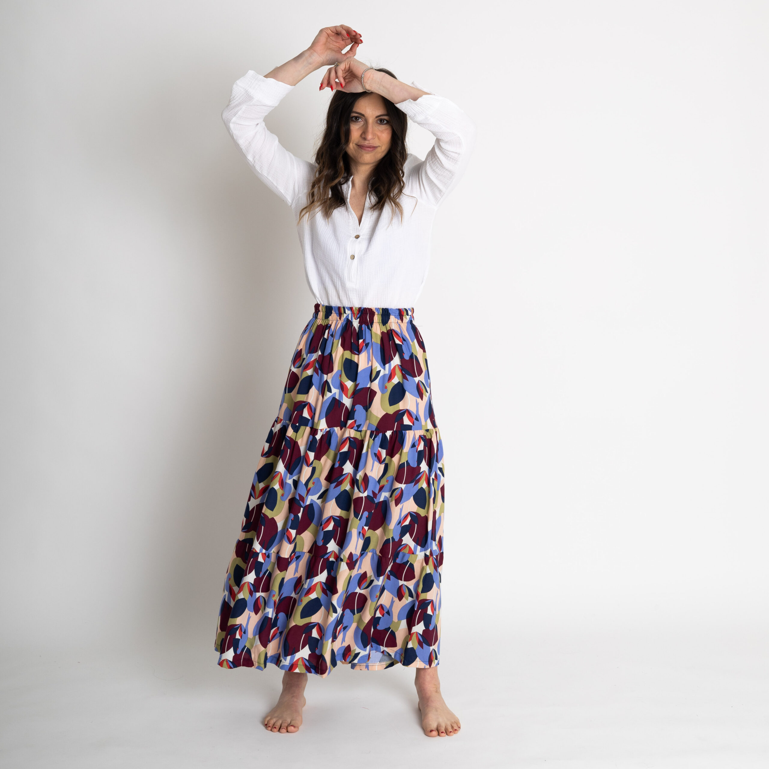 Eva skirt - parakeets | I Versiliani